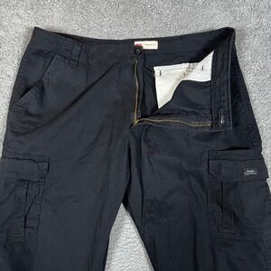 Wrangler  Cargo Pants Mens 40x32 Five Star Flex Black Relaxed Fit Cotton NEW